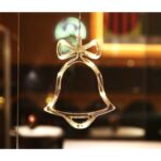 Decoratiune de Craciun Luminoasa in forma de Clopotel 15x18 cm, cu Ventuza, Alb Cald, Embo - imagine 2