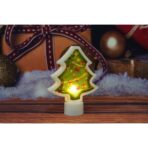 Decoratiune luminoasa 3D, Tip brad mic, cu baterii - imagine 3