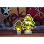 Decoratiune luminoasa 3D, Tip brad mic, cu baterii - imagine 4