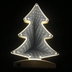 Decoratiune Luminoasa cu Baterii/USB Model Brad 20 cm Alb Cald - imagine 4