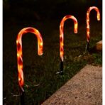 Decoratiune luminoasa pentru Craciun, Acadele, pentru exterior, incarcare solara, 28 cm