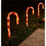 Decoratiune luminoasa pentru Craciun, Acadele, pentru exterior, incarcare solara, 28 cm