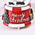 Decoratiune glob cu zapada Embo, Baiat si om de zapada, diametru 4.5 cm, multicolor - imagine 2