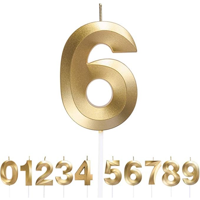 diamond-number-candle-5cm-3-4cm-gold-number-6-68f935b78a992 Lumanare Cifra 6, Embo, Model Diamond, 5 x 3.4 cm, Auriu - imagine 3