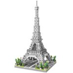 Set de Constructie Turnul Eiffel, Embo, 6 Ani, Ornament Creativ, 42x20x20 cm, 649 de Piese, Gri