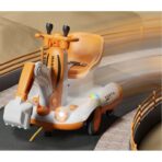 Excavator Electric, Embo, pe 4 Roti Antiderapante, cu Telecomanda, Brat Controlat Electric, cu Telecomanda, +2 Ani, Galben - imagine 4