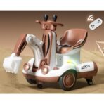 Excavator Electric, Embo, pe 4 Roti Antiderapante, cu Telecomanda, Brat Controlat Electric, cu Telecomanda, +2 Ani, Maro - imagine 2