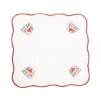 Fata de Masa Embo, Material In Brodat, cu Motiv Trei Pitici, 85 x 85 cm, Alb - imagine 3