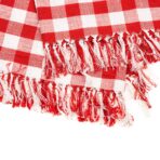 Fata de masa in carouri Embo, Material Textil, 150x220 cm, Rosu - imagine 2