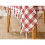Fata de masa in carouri Embo, Material Textil, 150x220 cm, Rosu - imagine 5