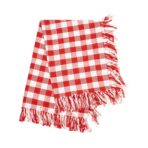 Fata de masa in carouri Embo, Material Textil, 150x220 cm, Rosu