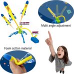 Jucarie pentru Copii, Embo, Lansator de Rachete cu Piciorul, un Singur Lansator, 3 Rachete cu Lumini, 40.5 cm Inaltime, Multicolor - imagine 7