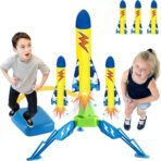 Jucarie pentru Copii, Embo, Lansator de Rachete cu Piciorul, un Singur Lansator, 3 Rachete cu Lumini, 40.5 cm Inaltime, Multicolor - imagine 10