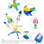Jucarie pentru Copii, Embo, Lansator de Rachete cu Piciorul, un Singur Lansator, 4 Rachete Fara Lumini, 40.5 cm Inaltime, Multicolor - imagine 2