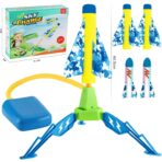 Jucarie pentru Copii, Embo, Lansator de Rachete cu Piciorul, un Singur Lansator, 4 Rachete Fara Lumini, 40.5 cm Inaltime, Multicolor - imagine 6