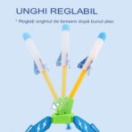 Jucarie pentru Copii, Embo, Lansator de Rachete cu Piciorul, un Singur Lansator, 4 Rachete Fara Lumini, 40.5 cm Inaltime, Multicolor - imagine 9