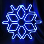 Fulg de Nea Luminos, Embo, 96 Led, cu Joc de Lumini, Transformator Inclus, 50x50 cm, Alb, Lumini Multicolore - imagine 12