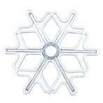 Fulg de Nea Luminos, Embo, 96 Led, cu Joc de Lumini, Transformator Inclus, 50x50 cm, Alb, Lumini Multicolore