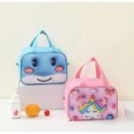 Geantă Frigorifică, Embo, cu Desene Animat 3D, Portabilă pentru Copii, de Prânz, din Pânză Oxford, 27.5x18x20 cm, Model Unicorn, Roz - imagine 7