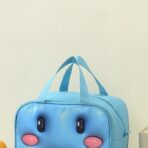 Geantă Frigorifică, Embo, cu Desene Animat 3D, Portabilă pentru Copii, de Prânz, din Pânză Oxford, 27.5x18x20 cm, Model Balena, Albastru - imagine 7