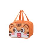 Geantă Frigorifică, Embo, cu Desene Animat 3D, Portabilă pentru Copii, de Prânz, din Pânză Oxford, 27.5x18x20 cm, Model Tigru, Portocaliu
