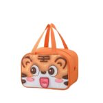 Geantă Frigorifică, Embo, cu Desene Animat 3D, Portabilă pentru Copii, de Prânz, din Pânză Oxford, 27.5x18x20 cm, Model Tigru, Portocaliu