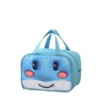 Geantă Frigorifică, Embo, cu Desene Animat 3D, Portabilă pentru Copii, de Prânz, din Pânză Oxford, 27.5x18x20 cm, Model Balena, Albastru
