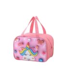 Geantă Frigorifică, Embo, cu Desene Animat 3D, Portabilă pentru Copii, de Prânz, din Pânză Oxford, 27.5x18x20 cm, Model Unicorn, Roz