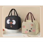 Geantă Frigorifică, Embo, cu Desene Animat, Portabilă pentru Copii, de Prânz, din Pânză Oxford, 22x14x19 cm, Model Veverita, Negru - imagine 3