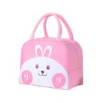 Geantă Frigorifică, Embo, cu Desene Animat, Portabilă pentru Copii, de Prânz, din Pânză Oxford, 22x14x19 cm, Model Iepuras, Roz