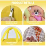 Geantă Frigorifică, Embo, cu Desene Animate 3D, Portabilă pentru Copii, de Prânz, din Pânză Oxford, 23x13x19 cm, Model Ursulet, Galben - imagine 6