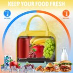 Geantă Frigorifică, Embo, cu Desene Animate 3D, Portabilă pentru Copii, de Prânz, din Pânză Oxford, 23x13x19 cm, Model Ursulet, Galben - imagine 8