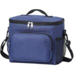 Geanta pentru Pranz, Embo, Multifunctionala, Compartimentata, 2 Tipuri de Manere, Impermeabila, 26x24x17 cm, Albastru - imagine 4