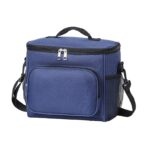 Geanta pentru Pranz, Embo, Multifunctionala, Compartimentata, 2 Tipuri de Manere, Impermeabila, 26x24x17 cm, Albastru