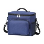 Geanta pentru Pranz, Embo, Multifunctionala, Compartimentata, 2 Tipuri de Manere, Impermeabila, 26x24x17 cm, Albastru