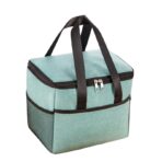 Geanta Termica Embo pentru Pranz, Compartimente Telefon si Tacamuri, Multifunctionala, Impermeabila, 24x18x21 cm, Verde