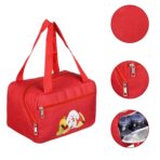 Geanta Termo-Izolanta, Embo, Compartimente Telefon si Tacamuri, Multifunctionala, Impermeabila, 30x21x20 cm, Design Iepuras, Rosu - imagine 5