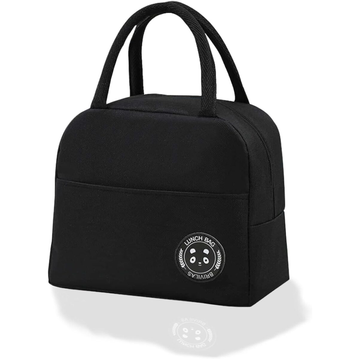 Geanta Termica pentru Pranz, Embo, Multifunctionala, Compartimentata, Impermeabila, cu Manere, Buzunar Exterior, 22x14x19 cm, Negru - imagine 5