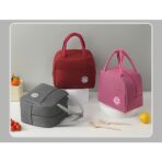 Geanta Termica pentru Pranz Embo, Multifunctionala, Compartimentata, Impermeabila, cu Manere, Buzunar Exterior, 22x14x19 cm, Rosu - imagine 6