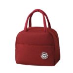 Geanta Termica pentru Pranz Embo, Multifunctionala, Compartimentata, Impermeabila, cu Manere, Buzunar Exterior, 22x14x19 cm, Rosu