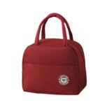 Geanta Termica pentru Pranz Embo, Multifunctionala, Compartimentata, Impermeabila, cu Manere, Buzunar Exterior, 22x14x19 cm, Rosu