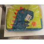 Geanta Termoizolanta pentru Copii, Embo, 23x13x19 cm, Model Imprimeu Dinozaur, din Folie de Aluminiu si Panza Oxford, Albastru/Galben - imagine 2