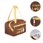 Geanta Termo-Izolanta, Embo, Compartimente Telefon si Tacamuri, Multifunctionala, Impermeabila, 30x21x20 cm, Design Iepuras, Maro - imagine 2