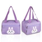 Geanta Termo-Izolanta, Embo, Compartimente Telefon si Tacamuri, Multifunctionala, Impermeabila, 30x21x20 cm, Design Iepuras, Mov - imagine 4