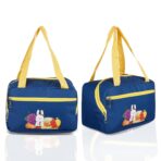 Geanta Termo-Izolanta, Embo, Compartimente Telefon si Tacamuri, Multifunctionala, Impermeabila, 30x21x20 cm, Design Iepuras, Albastru - imagine 5