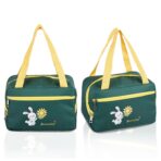 Geanta Termo-Izolanta, Embo, Compartimente Telefon si Tacamuri, Multifunctionala, Impermeabila, 30x21x20 cm, Design Iepuras, Verde - imagine 5