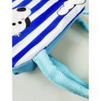 Geanta Termoizolanta pentru Copii, Embo, 23x13x19 cm, Model Imprimeu Catel, din Folie de Aluminiu si Panza Oxford, Albastru/Alb - imagine 5