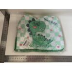 Geanta Termoizolanta pentru Copii, Embo, 23x13x19 cm, Model Imprimeu Dinozaur, din Folie de Aluminiu si Panza Oxford, Verde - imagine 2