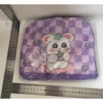 Geanta Termoizolanta pentru Copii, Embo, 23x13x19 cm, Model Imprimeu Iepuras, din Folie de Aluminiu si Panza Oxford, Mov - imagine 2