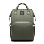 Rucsac Multifunctional pentru Mamici, Embo, din Panza Oxford, Compartimentare Multipla, Impermeabil, 43 x 18 x 26 cm, Verde Army